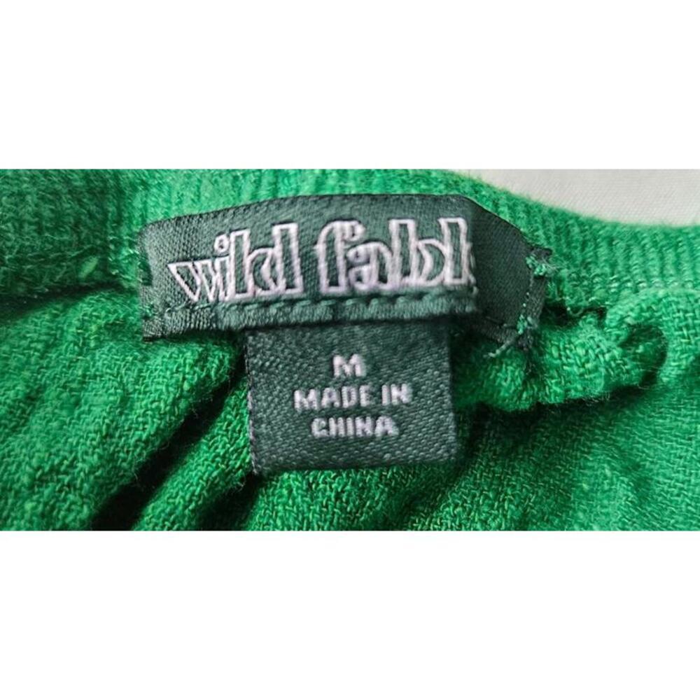 Wild Fable Two-Piece Summer Baby Doll Crop Top Set - Green & Pink Size S/M - Picture 8 of 10